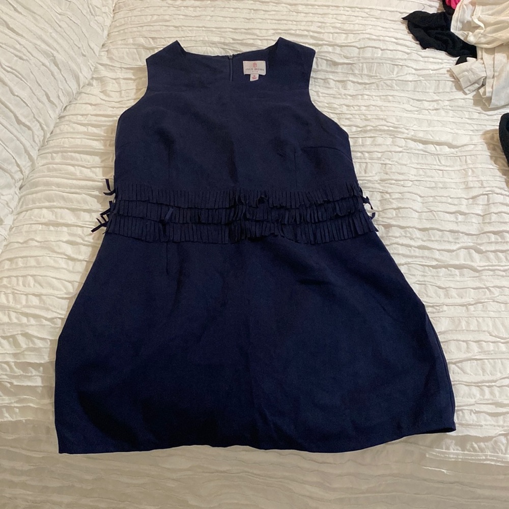 Julie Brown Navy Fringe Dress
